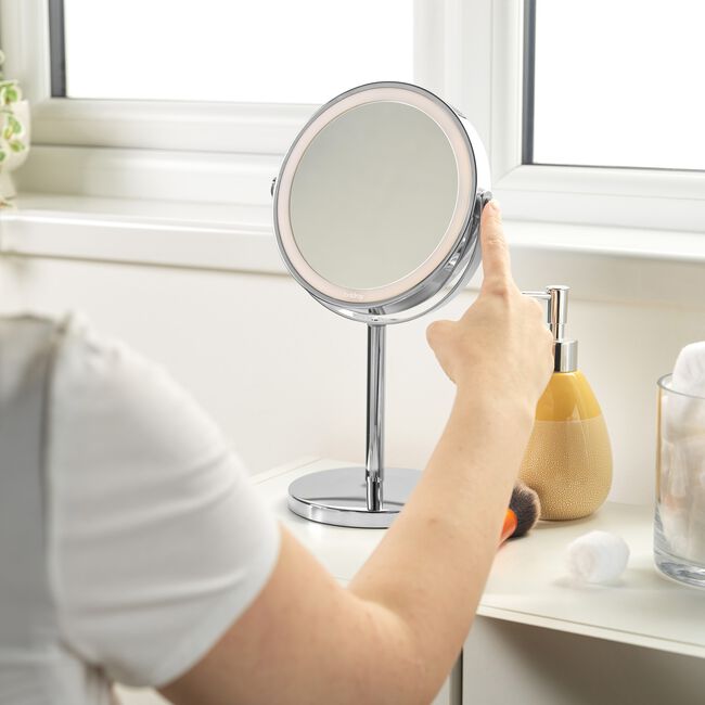 BELDRAY 7'' TELESCOPIC Chrome LED Mirror